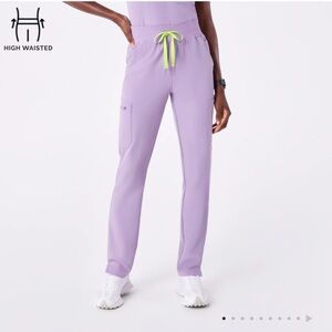 Figs Lavender Yola Skinny scrub pants